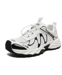 100junzidao Baskets en Cuir pour Femmes | Semelles Épaisses | Faciles à Porter pour la Course à Pied et le Tennis | Mail