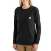 Carhartt Chemise Épaisse à Manches Longues pour Femme – Poche Spacieuse, Tenue Durable pour Travaux Extérieurs, Crème de