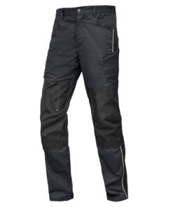 Pantalon de travail WORK IDEA pour homme avec poches à genoux en toile résistante et oxford