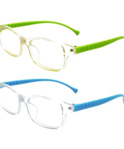 Husalsea 2 Paires de Lunettes Anti-Lumière Bleue pour Enfants - Écran D'Ordinateur, Tablettes, Téléphones Portables - Ga