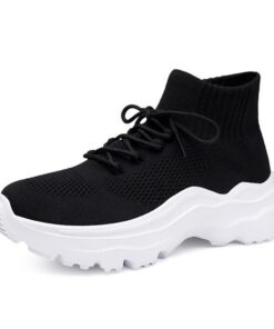 SUCHETA Chaussures tricotées Haut de Gamme pour Femmes Chaussures décontractées Fond épais Mocassins