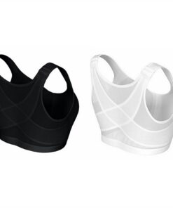 Soutien-gorge push-up doux et confortable pour femmes âgées | Correction de posture | 2 pièces (noir-blanc)