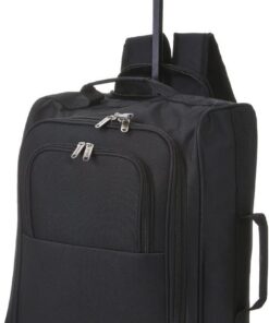 5 Cities - Sac à main Trolley 55 cm 42 Litres Noir pour Voyage
