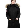 Youjia Femme Chaud Hiver Parka Mi Longue Militaire Fausse Fourrure Capuche Veste Manteau Blouson (Noir, Asia 2XL) Veste
