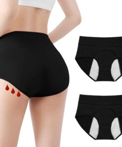 Culottes incontinence femme lavables hauteur de taille haute absorptive lingerie menstruelle