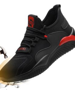 Chaussures de Sécurité AQTDUAJ Hommes Femmes Embout en Acier Légères Respirantes 36-46 EU Antidérapantes Chaussures de T
