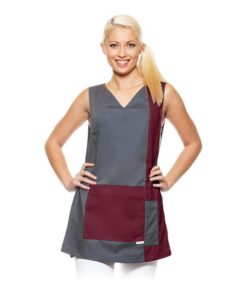 REIS Tunique femme taille 42/44:Couleur grise bordeaux, polyvalente et élégante pour toutes les occasions