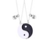 Collier d'Amitié Hifot pour 2 Filles, Chaine Argent Séparée, Collier Yin Yang Pour Sœurs, Cadeau Anniversaire