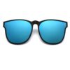 Long Keeper Clip Lunettes de Soleil Polarisées, Clipsable sur Lunette de Vue pour Femme et Homme, Protection UV100% et S