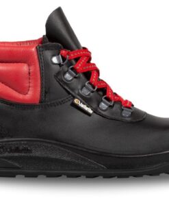 JALLATTE Chaussures de sécurité hautes Noire et Rouge pour travailleurs SAS S3 Hi HRO SRC