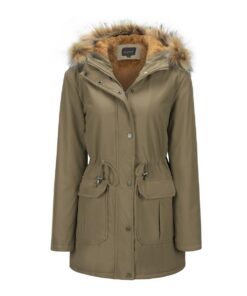 YFFUSHI Manteau Parka Femme Hiver Épais et Chauffant avec Poches et Chapeau