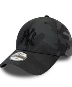 New Era 9Forty Enfants Cap - New York Yankees Dark Camo pour Enfants Modele Sportif - Taille S-M