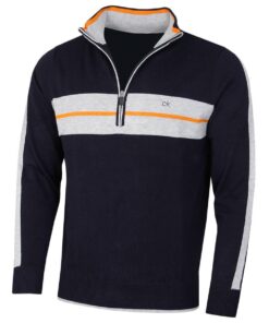 Calvin Klein Golf Hommes CK Vertex Moitié Capuche Zippée Col Vêtement Golf Masculin Trendy