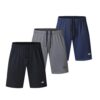 BSRPOLRY Lot de 3 shorts de course à pied avec deux poches à séchage rapide pour runners en entraînement intensif et jog