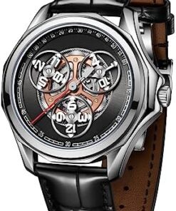 OBLVLO Montre Automatique Homme Luxe Super Lumineux Étanche Cuir DK-J