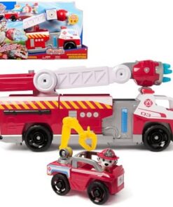 Pat Patrouille Camion de Pompiers Fire Rescue Marcus - Effets Sonores et Lumineux - Jouet Enfant 3 Ans+