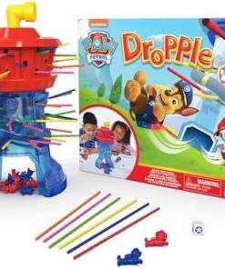 Paw Patrol - Pat Patrouille - Dropple Jeu de Société - Jeu D'Adresse avec Tour & Bâtonnets - Veillez sur Les Chiots - Pat Patrouille Jouet - Jouet Enfant 4 Ans et +