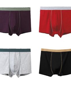 Rockreyoa Lot de 4 Boxers pour Homme - TAILLE ÉLASTIQUE - Style Retro