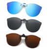 Long Keeper 3 Paires Clip Lunettes de Soleil Polarisées Femme Homme UV400
