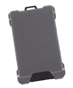 HELEVIA Porte-Cartes en Alliage D'aluminium Noir, Portefeuille Mince pour Hommes et Femmes, Pochette Transparente Anti-d