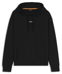 BOSS Hommes Sweat à Capuche Molletonné en Coton avec Logo Contrastant pour Hypothermie en Plein Hiver - Tailles US 551-5