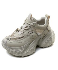 ERICAT Chaussures d'entraînement à Hauteur réglable pour Femmes | Chaussures de Course Nocturne | Confortables en Maille