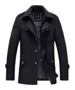 YOUTHUP Manteau Homme Laine Hiver Chaud Pardessus Classique Caban