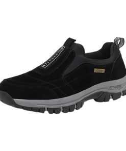 POIUIYQA Chaussures de Marche Homme sans Lacets pour Le Travail et Plein Airavec Orthopédie et Respirabilité