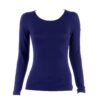 Charmoni Pull sous Pull Femme Bleu Roi - Léger et Extensible - Col Rond Manches Longues - Coupe Classique - Taille Uniqu