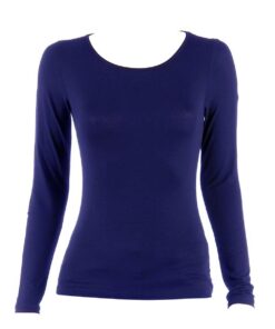 Charmoni Pull sous Pull Femme Bleu Roi - Léger et Extensible - Col Rond Manches Longues - Coupe Classique - Taille Uniqu