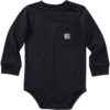 Carhartt Body unisexe à manches longues avec poche pour bébé polyvalent confortable et durable