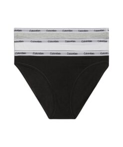 Calvin Klein Women's 3-Piece Cotton Stretch Tankini Set - Multicolor (Black/White/Grey Heather) XS, Comfortable & Versat