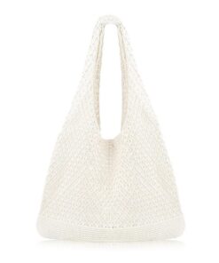 Sac de plage AOWVUTS Femme Grand Cabas Bohème Pliat Été Voyage Plage Shopping