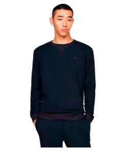 Tommy Hilfiger Track Top L/S Homme Sweat-Shirt Noir MEDIUM