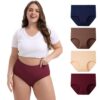 .Shorty Femme Coton Stretch Grande Taille Confortable Slip Taille Haute OEKO-TEX LOT DE 4
