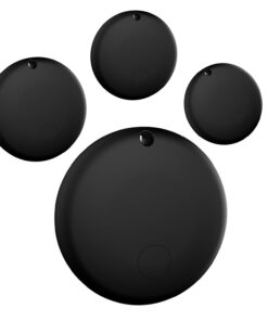 Air Tag Traceur Bluetooth Tracker Noir, Batterie Remplaçable, Étanche pour Clés/Sacs/Bagages/Animaux de Compagnie - Find