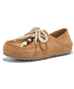 100junzidao Mocassins Convertibles Confortables pour Femmes à Enfiler | Style German Trainer Vintage | Chaussures de Con