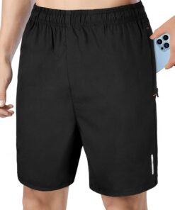 Shorts de sport pour hommes AUYAO, Shorts d'entraînement compressifs, Shorts de gym avec séchage rapide et poches zippée