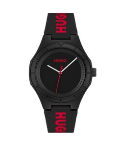 HUGO Montre Analogique à Quartz pour Homme Collection #LIT pour les Hommes avec Bracelet en Silicone
