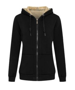 LBL Veste Polaire Chaud Doublure Polaire Zippée à Capuche Femme Hiver Manches Longues
