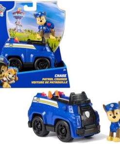 Pat Patrouille Chase Véhicule Figurine - Plastique Recyclé - Jouet Enfant 3 Ans+