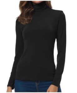 Charmoni - Pull Femme Léger et Extensible Grande Taille - Col Roulé Manches Longues Coupe Classique - T 40 T 42 Charmo