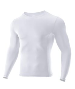 Niksa Lot de 1/2 t-shirts de compression à manches longues respirants et anti-transpiration pour homme - Fitness, course