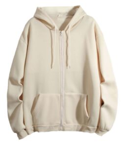 Hiver Femme Sweatershirt Chaud À Manches Longues Molleton Zippé Noir Capuche Poche