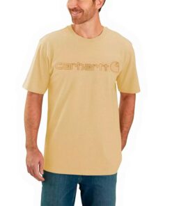 T-shirt Carhartt core logo pour hommes en travailleurs américain chaudulaire