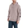 Carhartt Sweat-Shirt à Capuche Homme en Mi-Épais avec Logo Imprimé sur la Manche Loose Fit - Confortable, Masculin, Parf