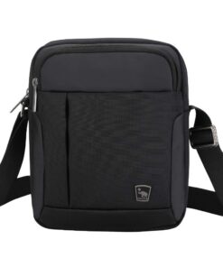 OIWAS Sacoche Homme Noir Petite Pochette Sac Bandoulière Mini Pour Loisirs et Randonnée