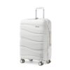 Valise de Voyage Rigide Polypropylène 75cm à 4 Roulettes Serrure TSA Blanc