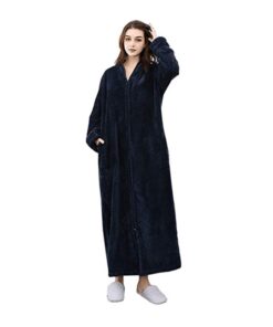 Robe de chambre Kinloy pour femme douce et confortable - XL_bleu marine