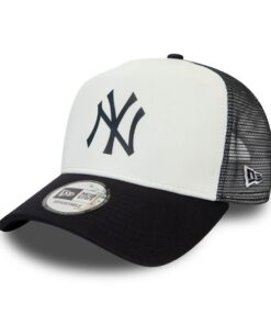 New Era New York Yankees A Frame Adjustable Trucker Cap Couleur Block Hommes Mode Étudiant